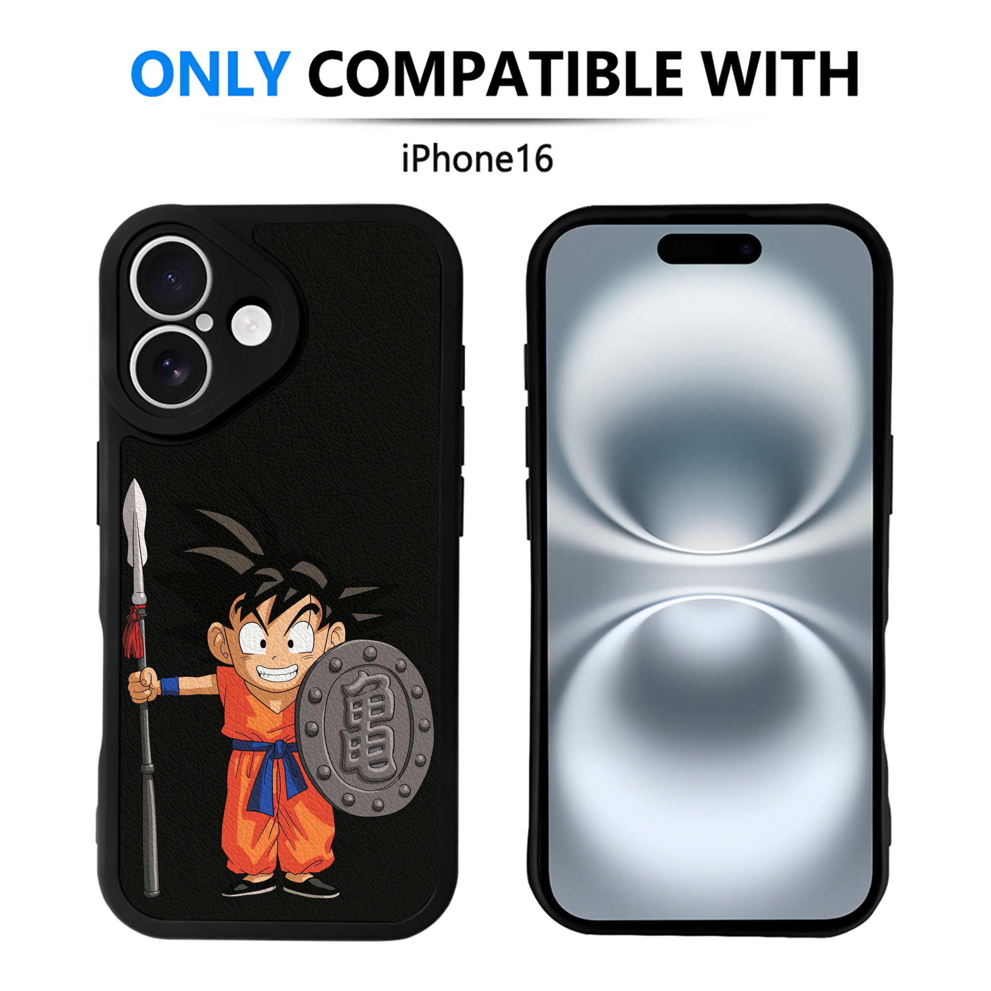 （画像用） ドラゴンボール 孫悟空（そん ごくう）Son Goku カカロット DRAGON BALL Kakarotto 【iPhone 16シリーズ対応】シリコンスマホケース（レザー調） 材質：シリコン